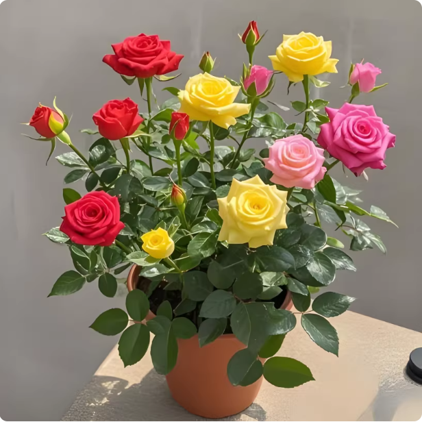 多色玫瑰花盆栽【有花有花苞发货】 到手价¥18.80