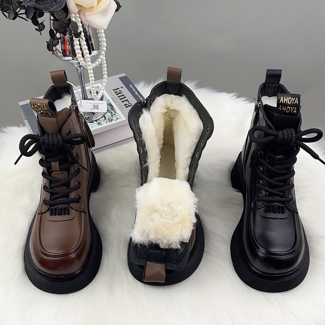 羊毛雪地靴女2025冬季新款东北短筒短靴加厚加绒保暖棉鞋大码41 到手价¥118.00