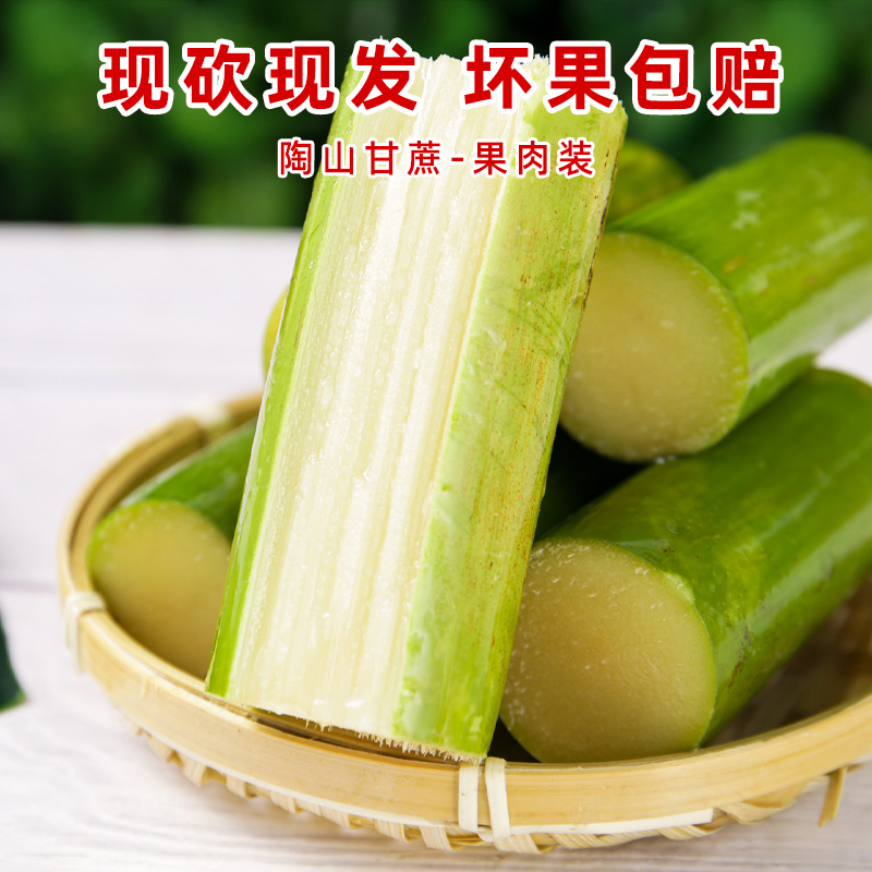 陶山甘蔗正宗青皮绿皮果肉装去节懒人甘蔗皮可手撕3-5斤新鲜水果 到手价¥24.90