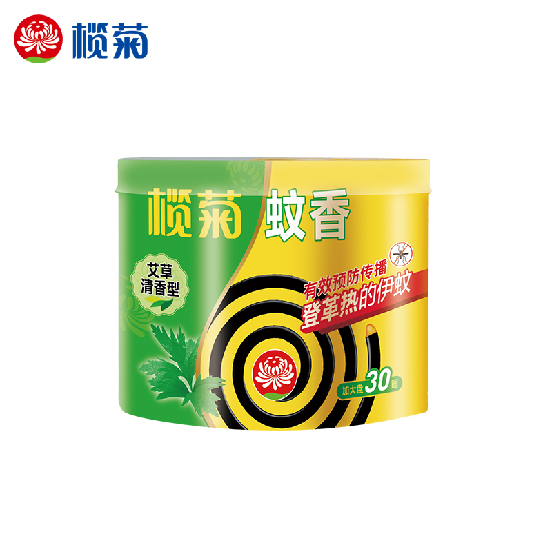 榄菊艾草清香型家用室内盘式驱蚊灭蚊蚊香防蚊桶装