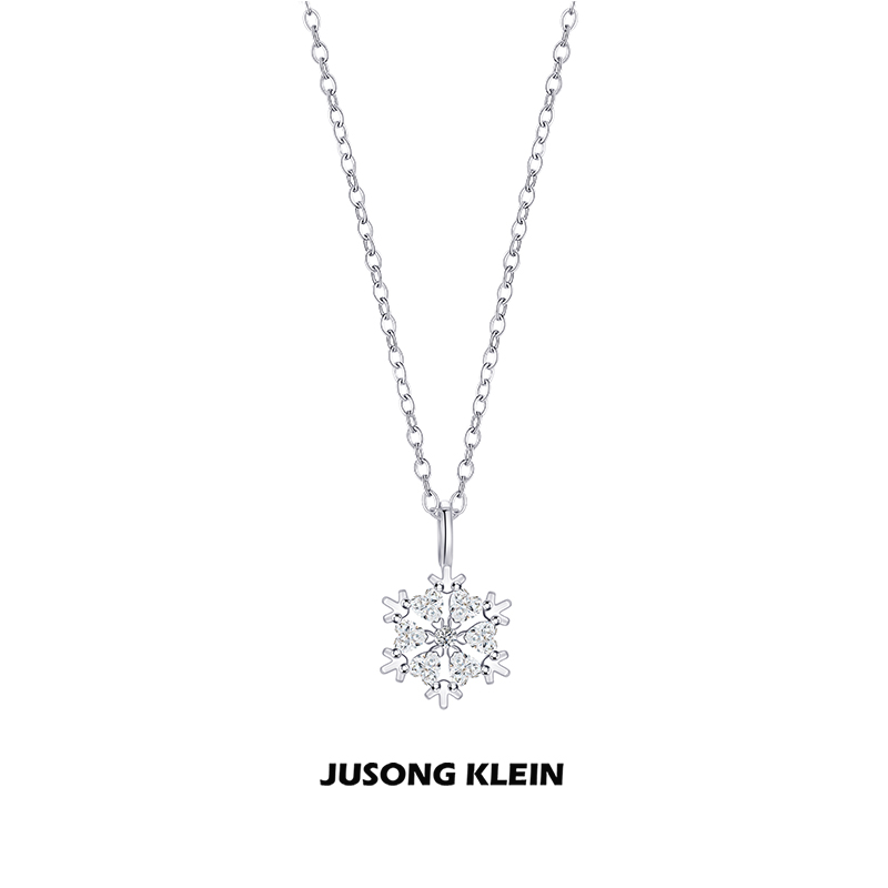 钛钢项链Jusong Klein冬日序章系列雪花项链女小众设计感锁骨链 到手价¥4.99