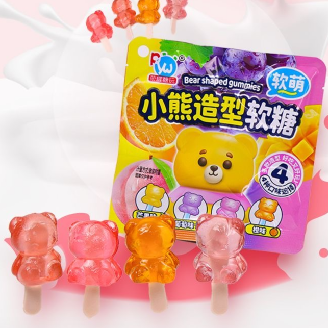 mini小熊造型棒棒糖儿童休闲零食糖果迷你棒棒软糖 到手价¥3.99
