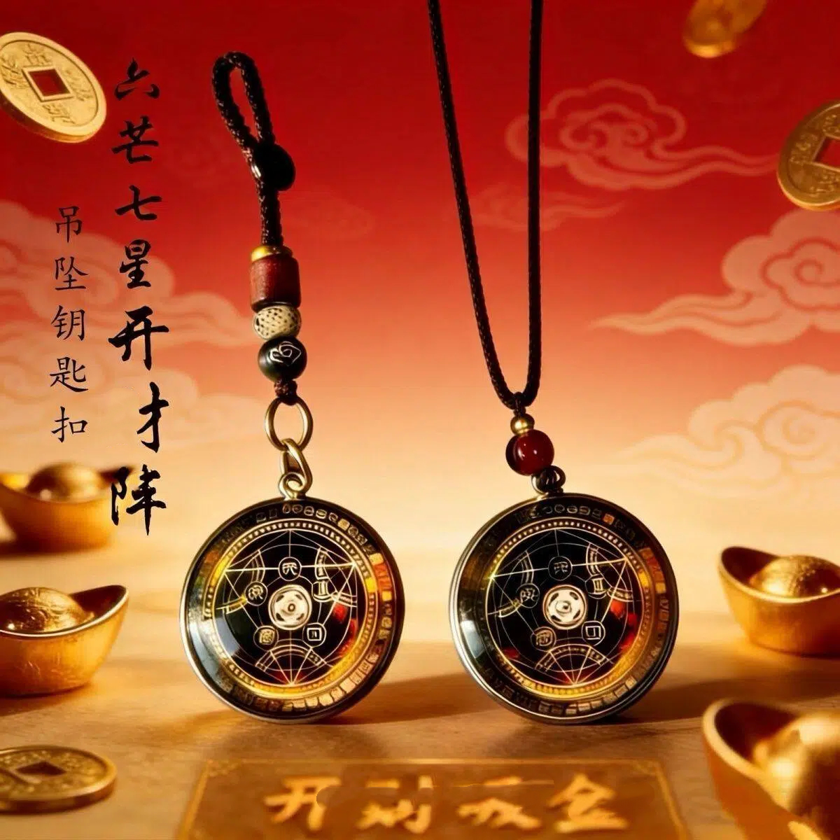 【老师推荐】六芒七星开贝才挂件马年随身戴钥匙扣 到手价¥9.90