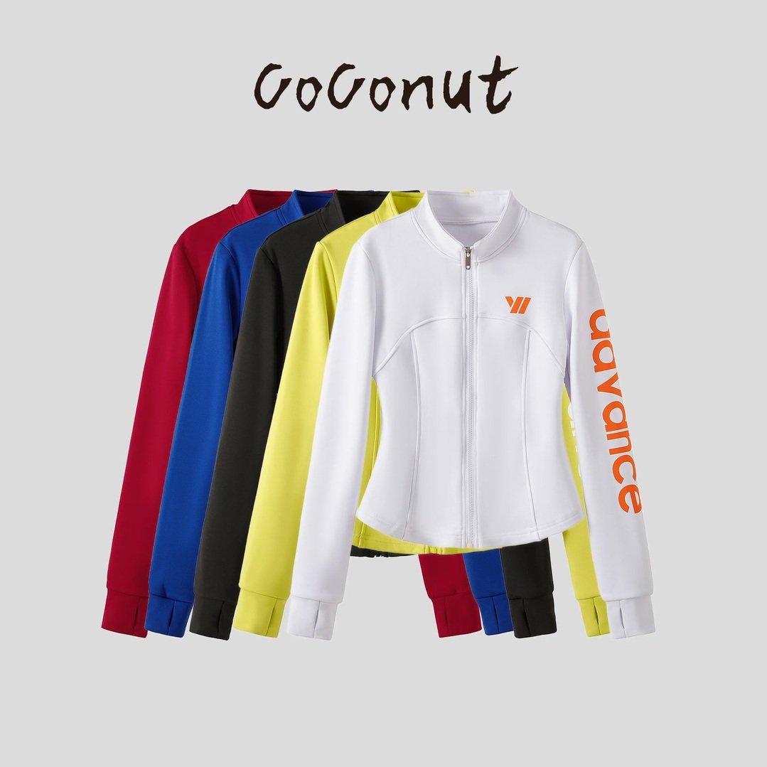 Coconut运动户外立领显瘦健身白搭弹力长袖上衣全拉链外套 到手价¥49.90