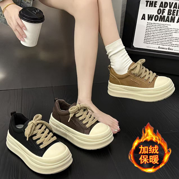 【爆款】厚底小白鞋女款秋季百搭休闲板鞋增高四季款女鞋27222 到手价¥59.90