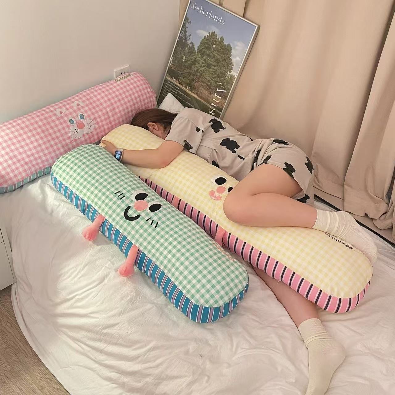 长条抱枕女生睡觉抱七夕送女友礼物床头软包靠背宿舍看书枕头可爱