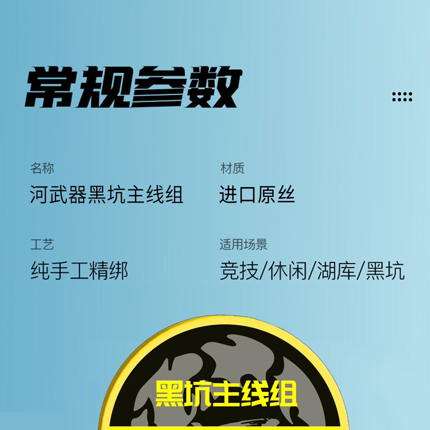 高端精品主线组 河武器黑坑主线组 竞技 休闲 湖库 黑坑 到手价¥32.00