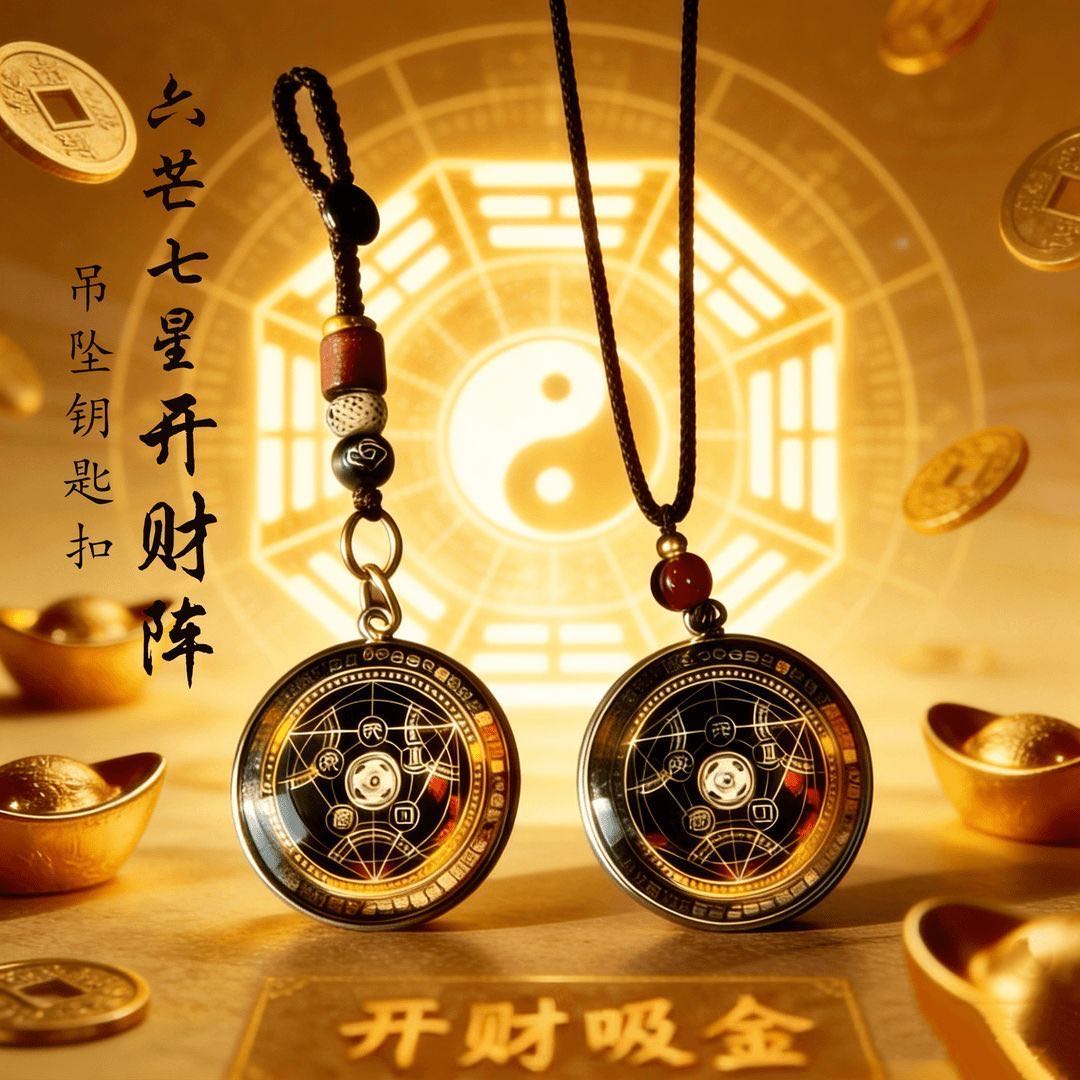 SH【老师推荐】六芒七星开贝才阵钥匙扣汽车挂件 到手价¥3.88